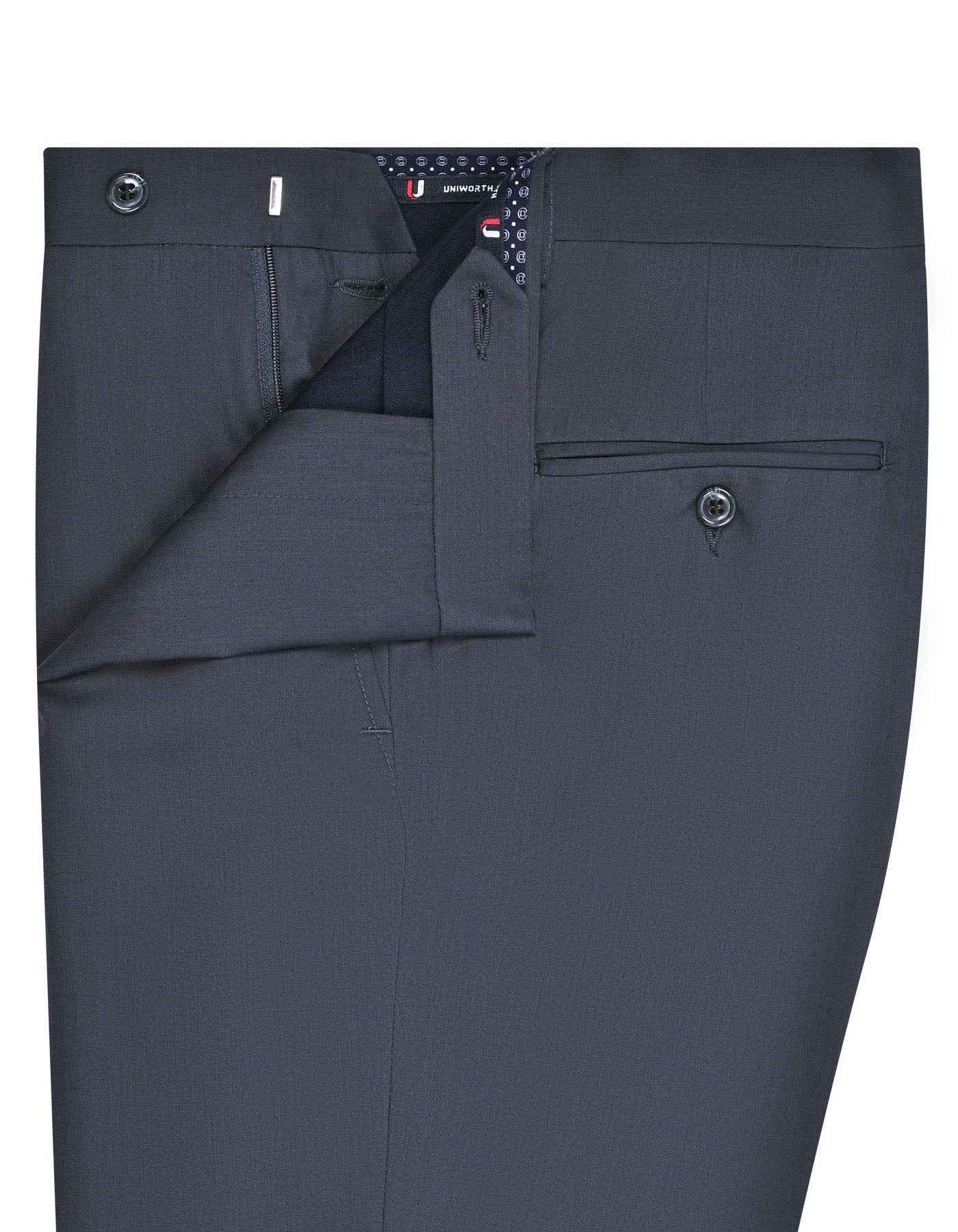 Charcoal Plain Formal Trouser Tailored Smart Fit FT574S-32