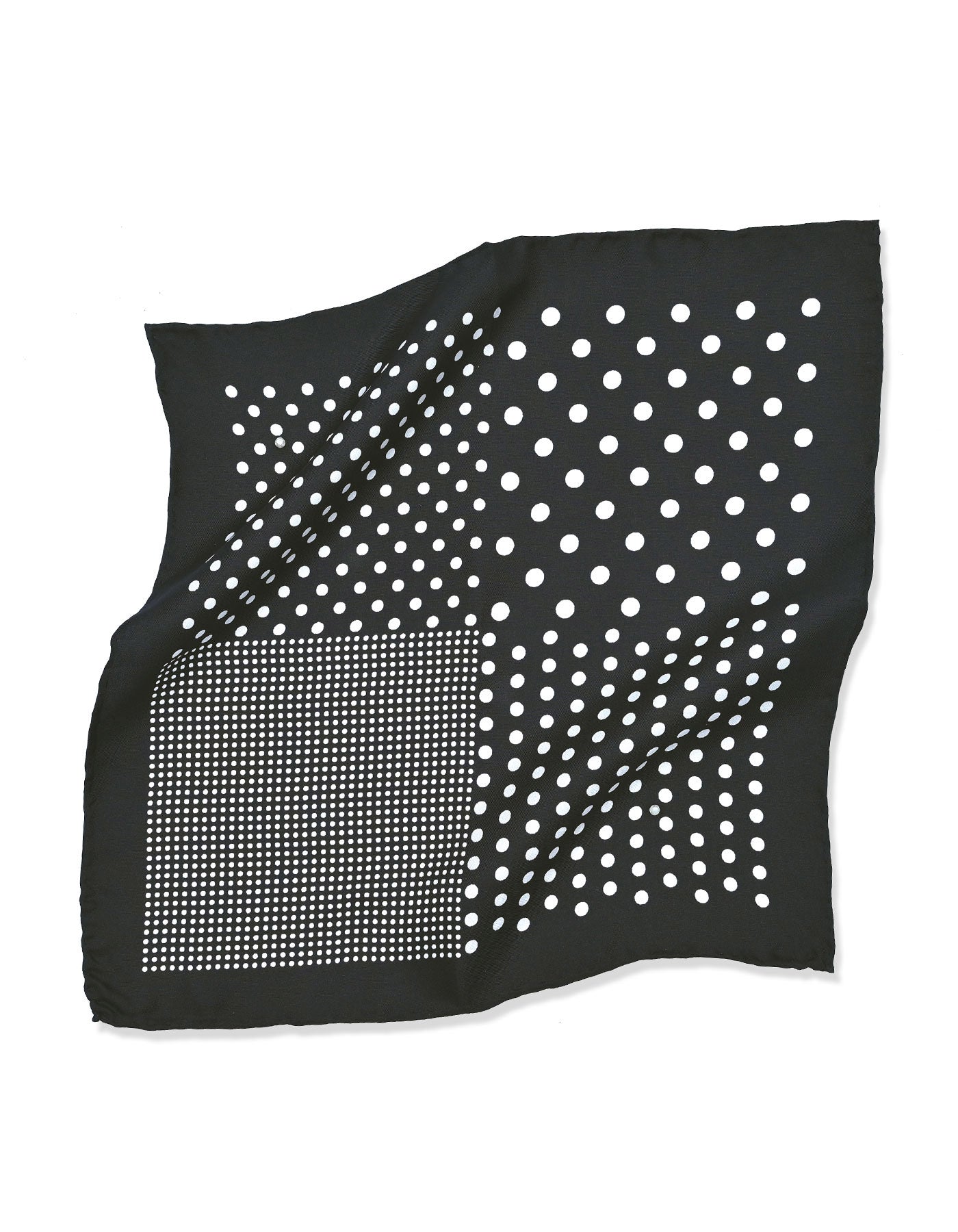 Black Dotted Pocket Square