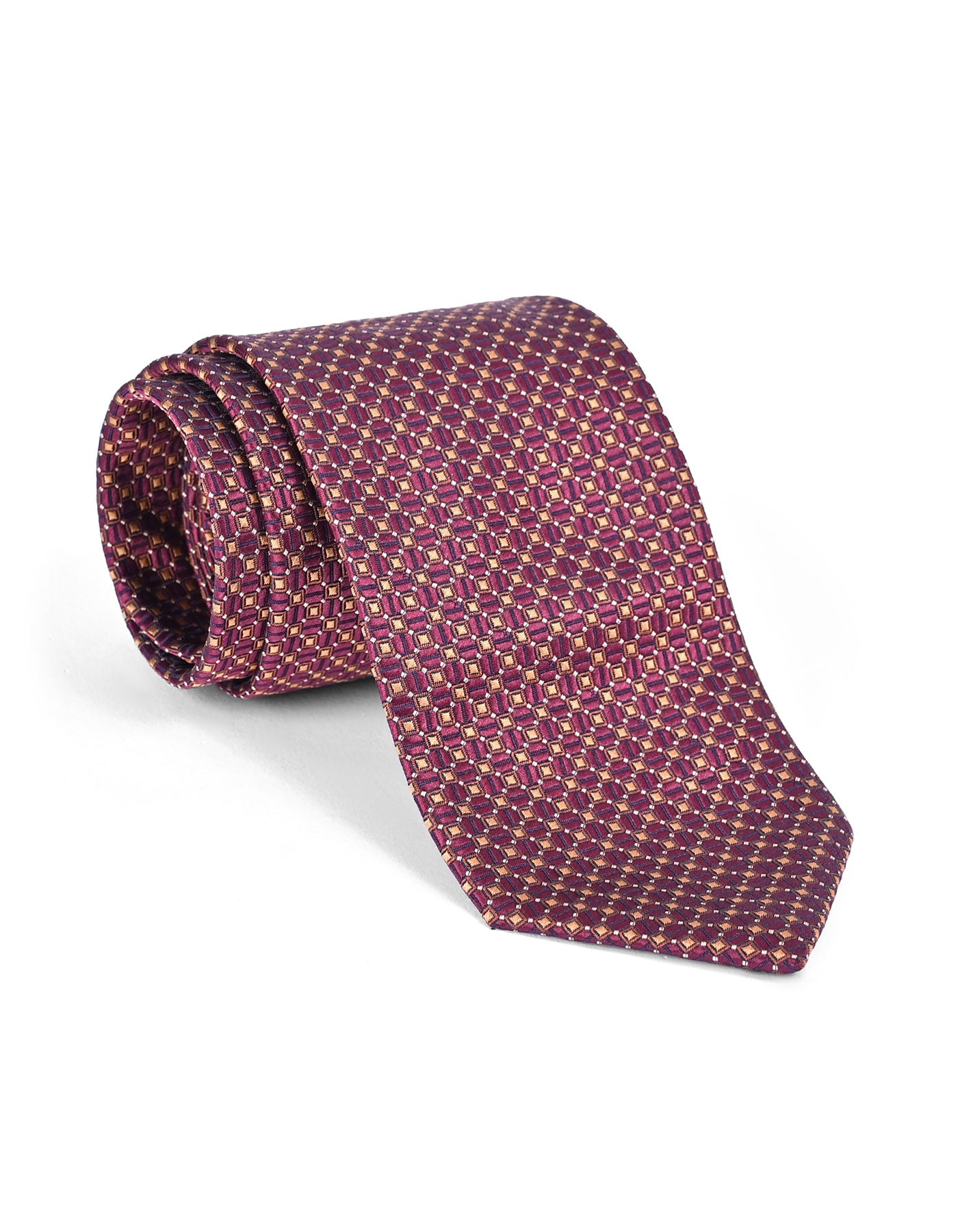 Maroon Geometric Tie
