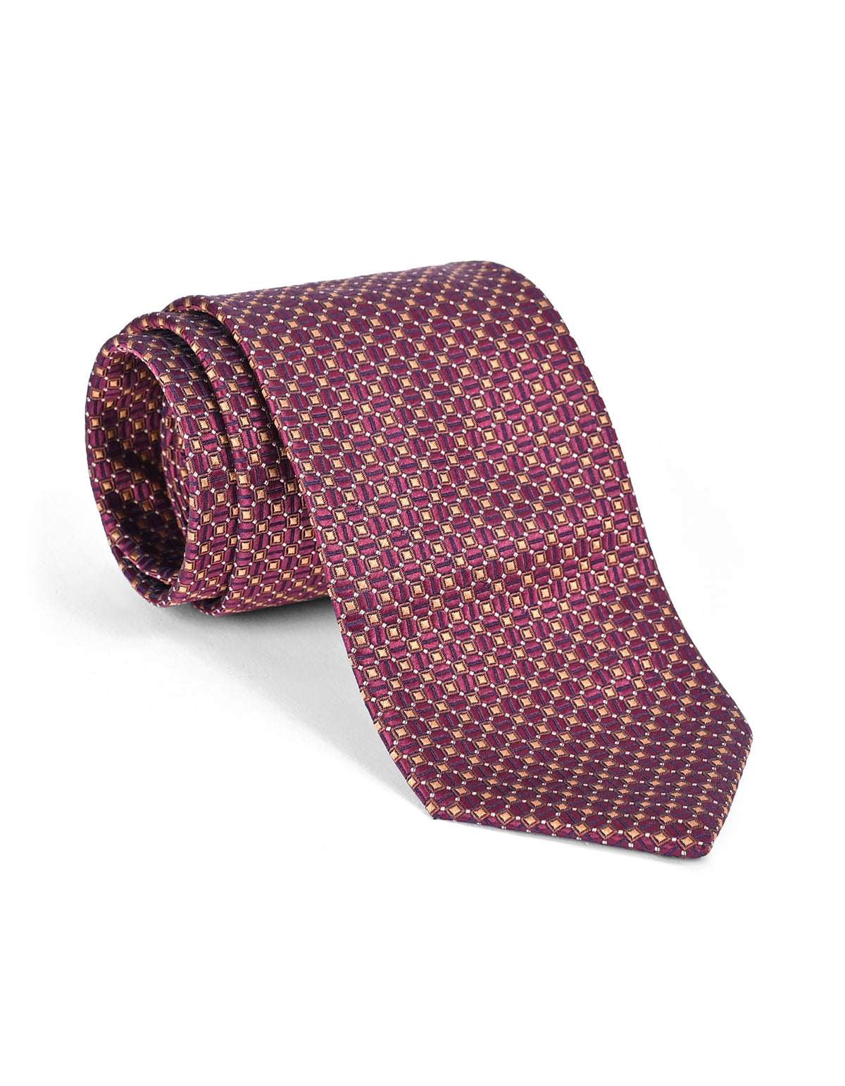 Maroon Geometric Tie