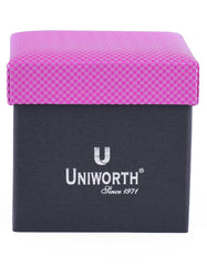 Pink Texture Cufflink Tie Set