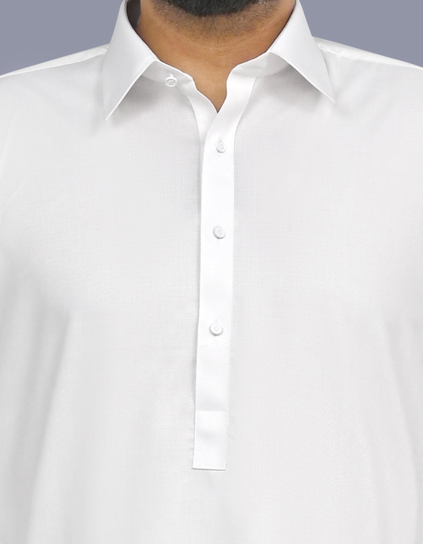 White Texture Kameez Shalwar KS26117S-S