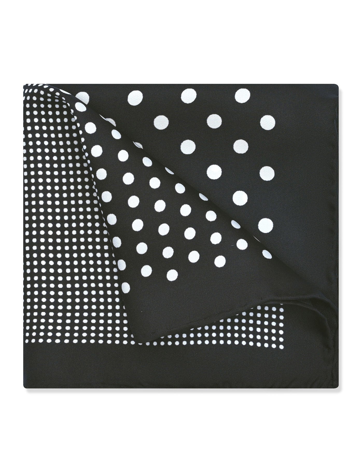 Black Dotted Pocket Square