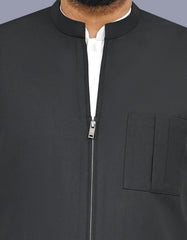 Black Plain Waist Coat WC2622S-36