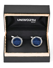 Blue Circle Cufflink