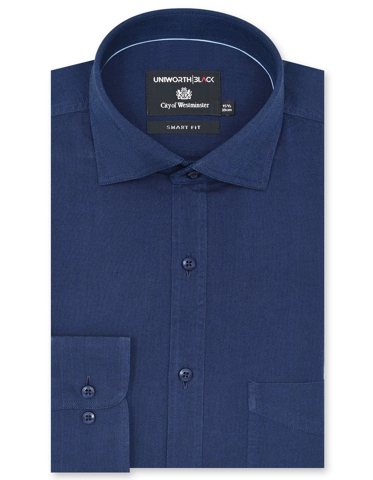 Plain Navy Tailored Smart Fit Shirt FS2301SF-14.5