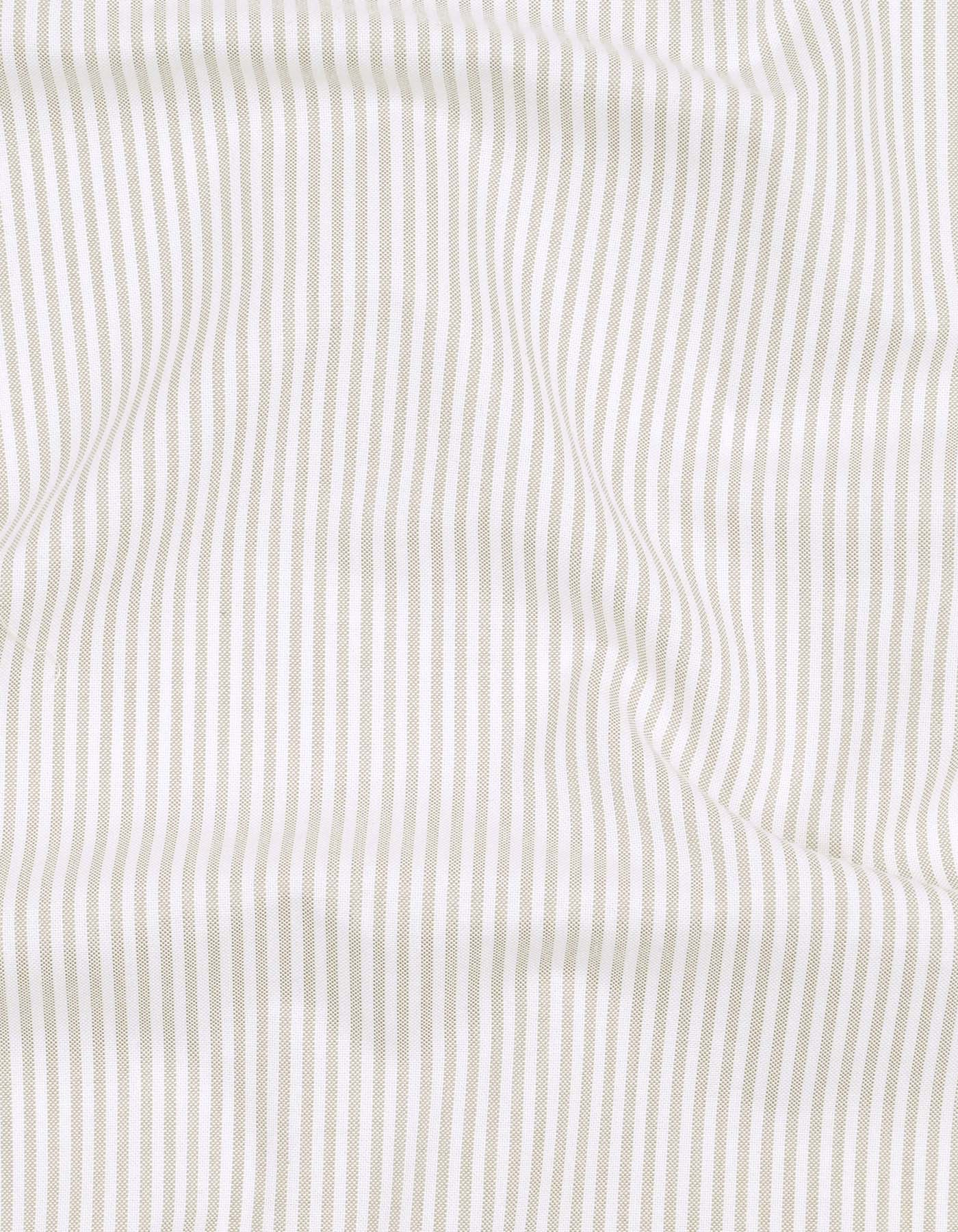 White Stripe Regular Fit Casual Shirt