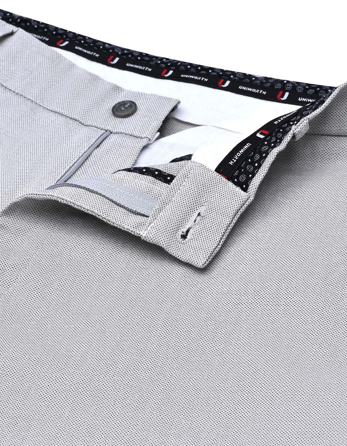 Silver Smart Fit Cotton Trouser FTC2550S-34