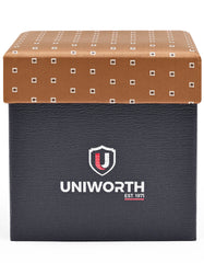 Bronze Geometric Cufflink Tie Set