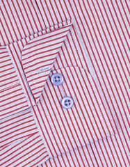 Stripe Maroon Classic Fit Shirt FS2870-3RF-15.5