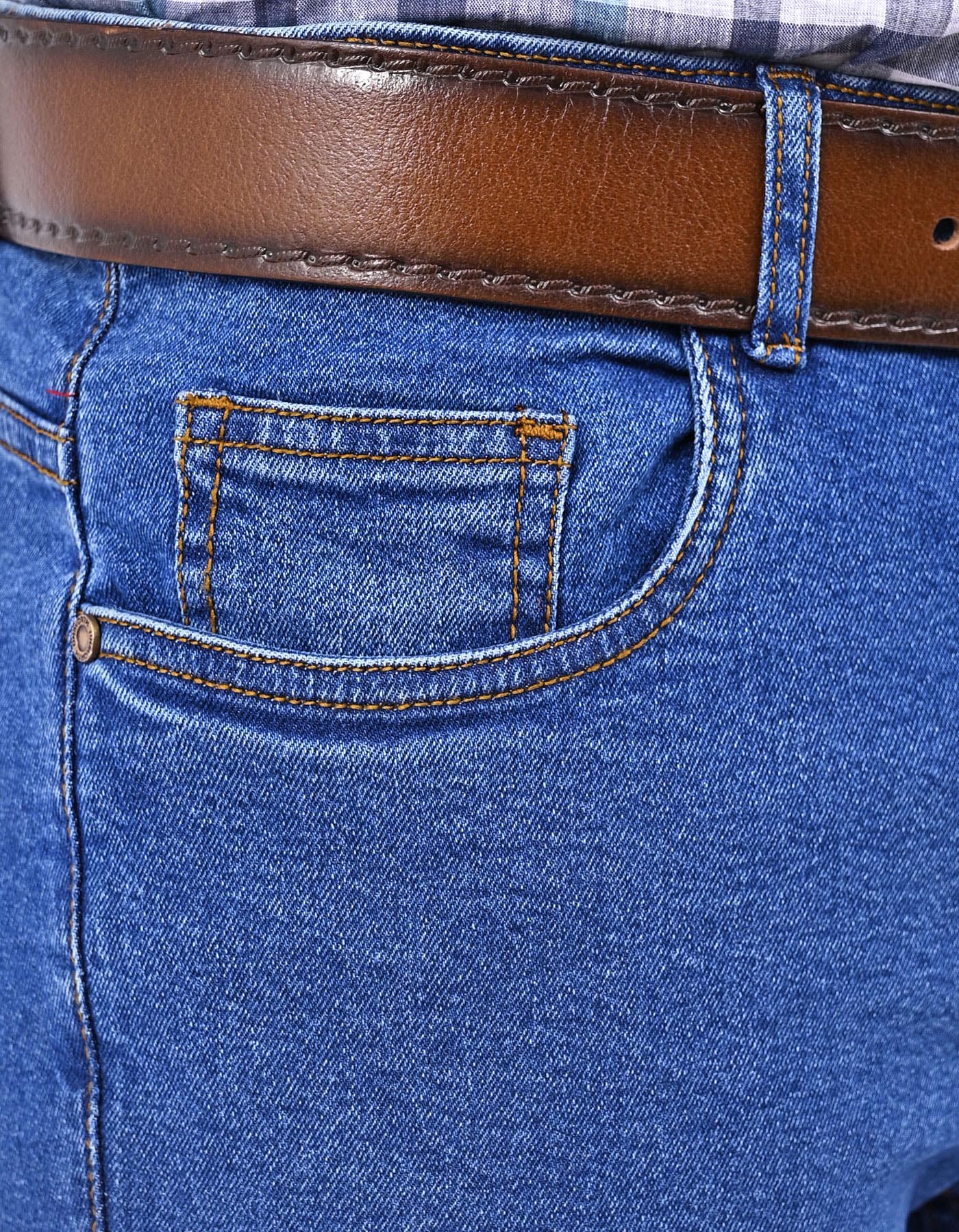 L Blue Straight Fit  Denim DM2601-36