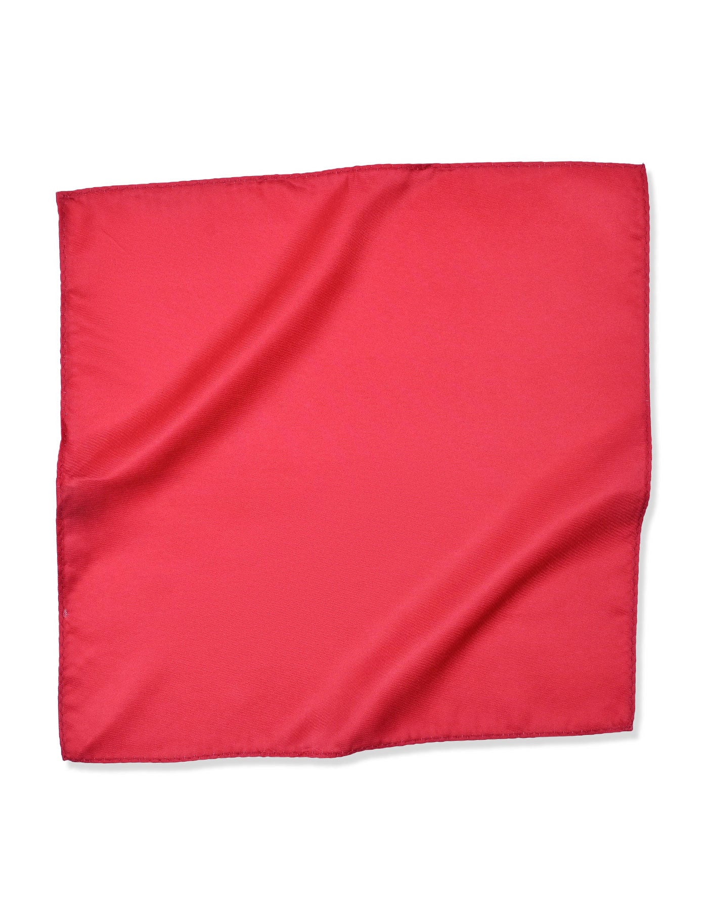 Red Plain Pocket Square