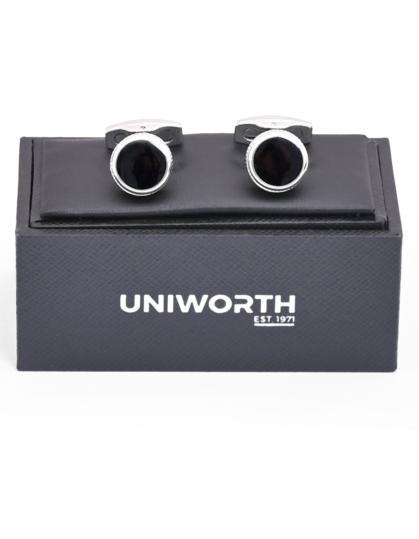 Black Circle Cufflink
