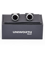 Black Circle Cufflink