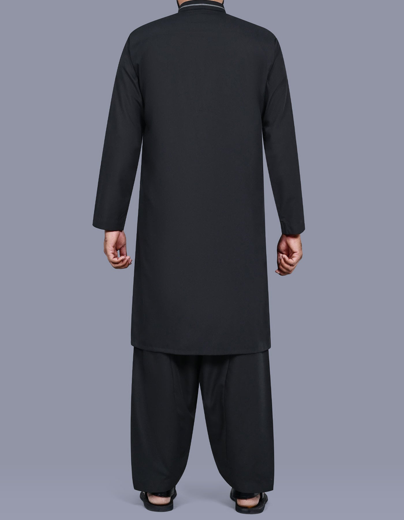 Black Plain Kameez Shalwar KS2673R-L