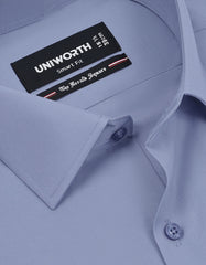 Plain L Grey Tailored Smart Fit Shirt FS1636-1SF-15