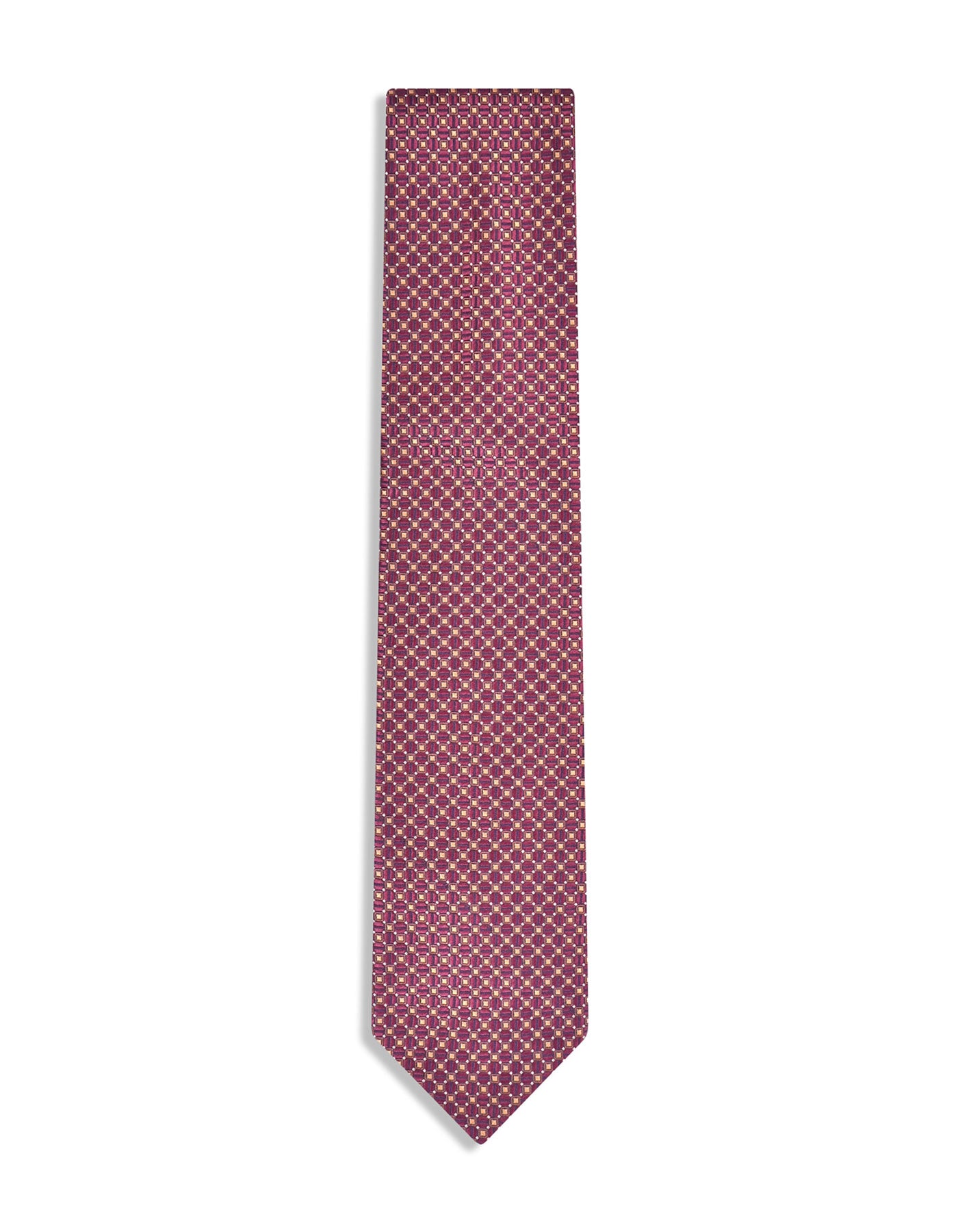 Maroon Geometric Tie