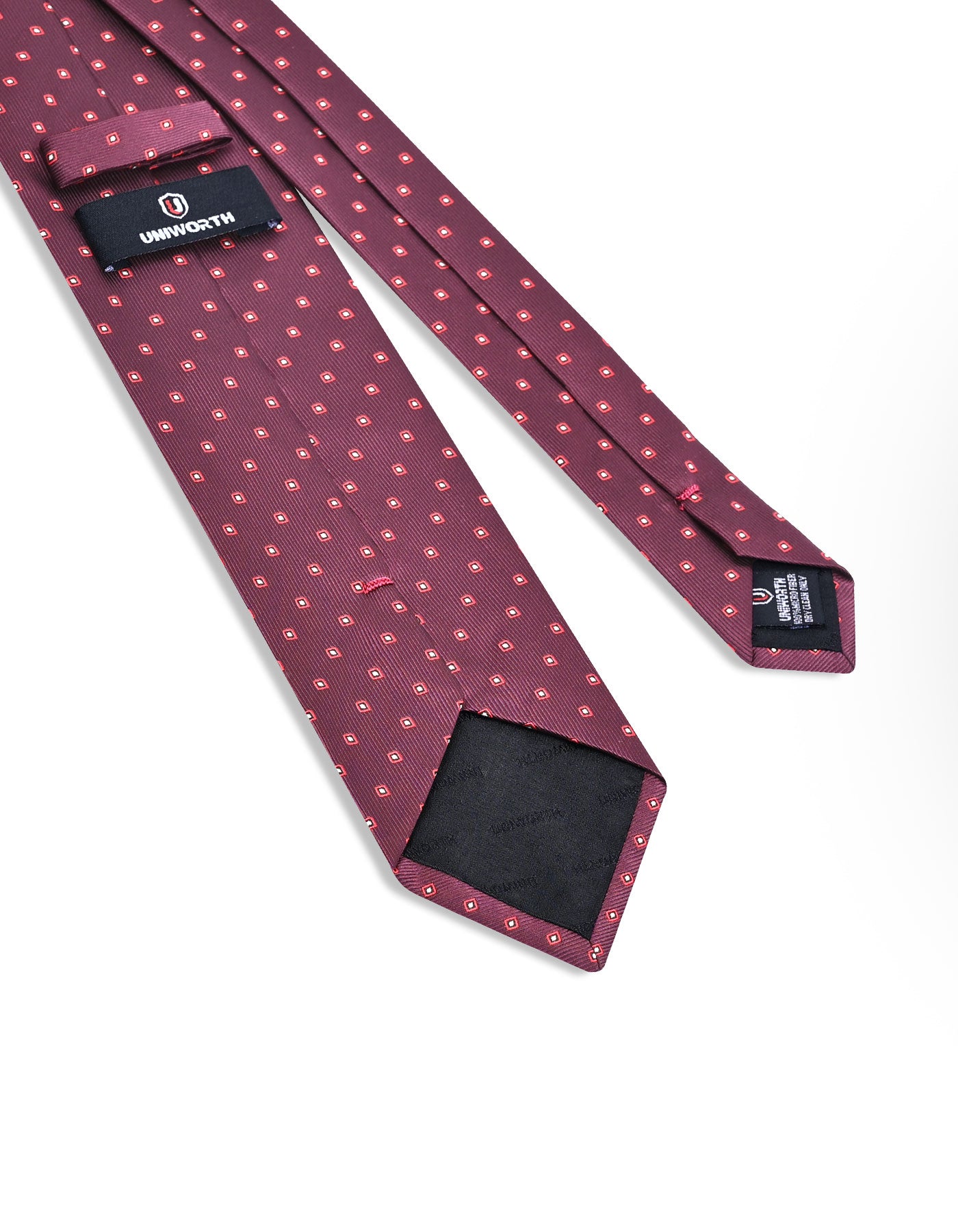 Maroon Geometric Tie