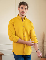 Mustard Embriodery Plain Casual Shirt CS2409R-M