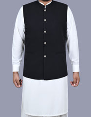 Black Plain Waist Coat WC2500-5C-34