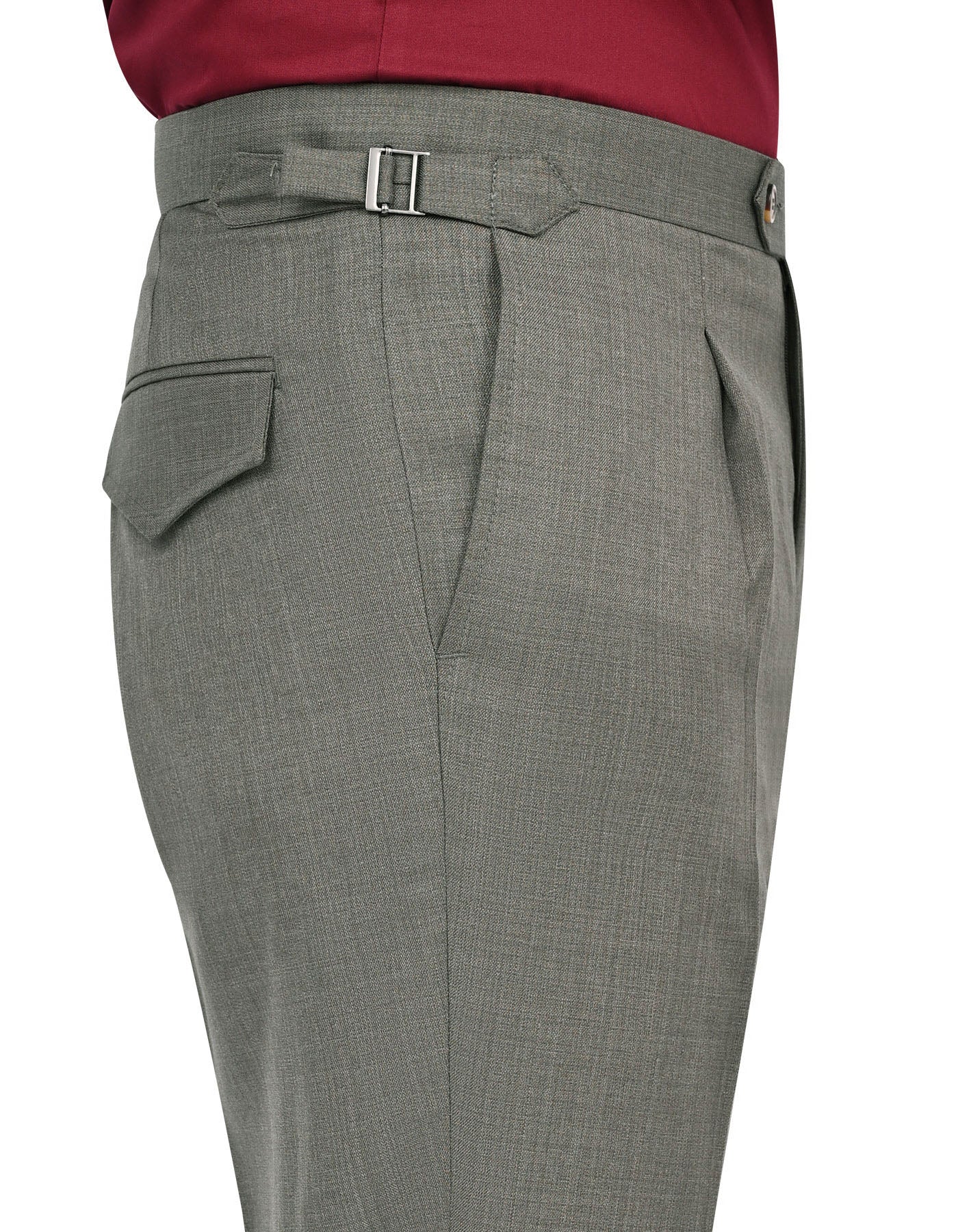 L Olive Plain Formal Trouser Classic Fit FT510C-32