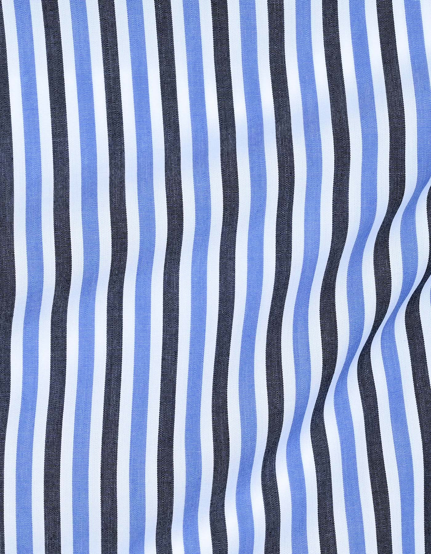 Stripe Blue Tailored Smart Fit Shirt FS2876SF-16