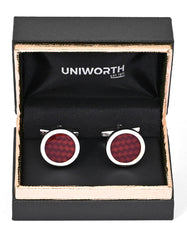 Brown Circle Cufflink
