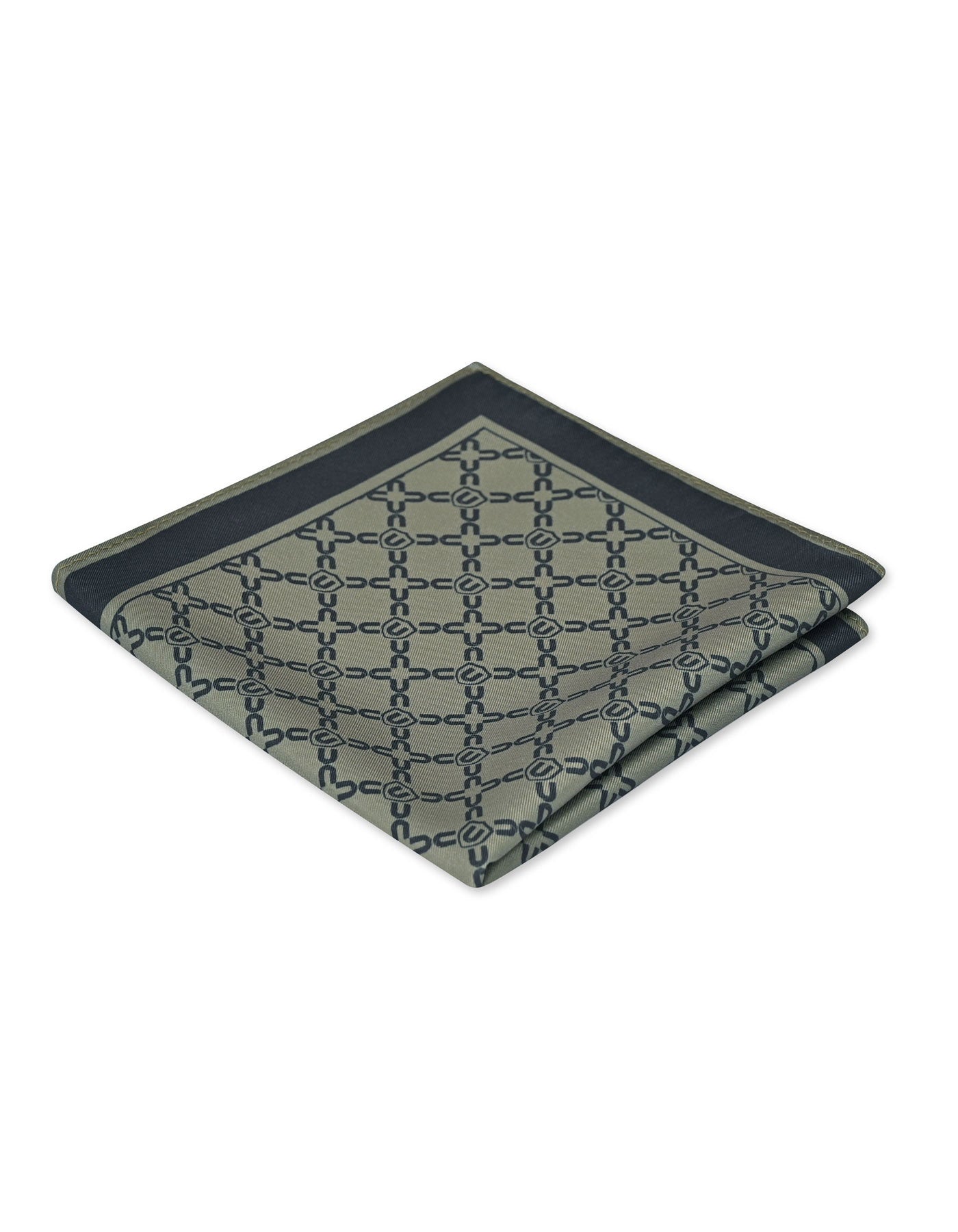 Green Geometric Pocket Square