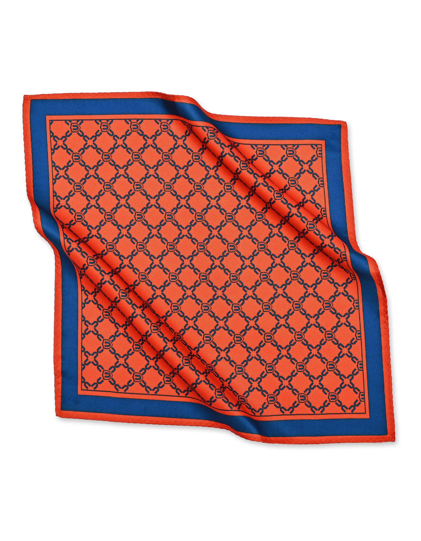 Red Geometric Pocket Square
