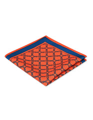 Red Geometric Pocket Square
