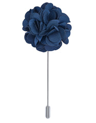Navy Floral Coat Lapel Pin