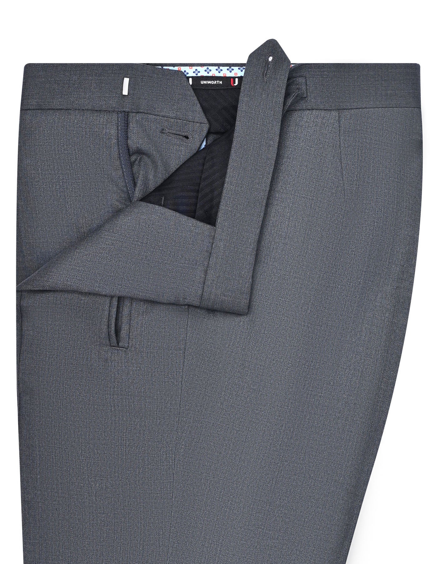 D Charcoal Plain Formal Trouser Classic Fit FT513C-36
