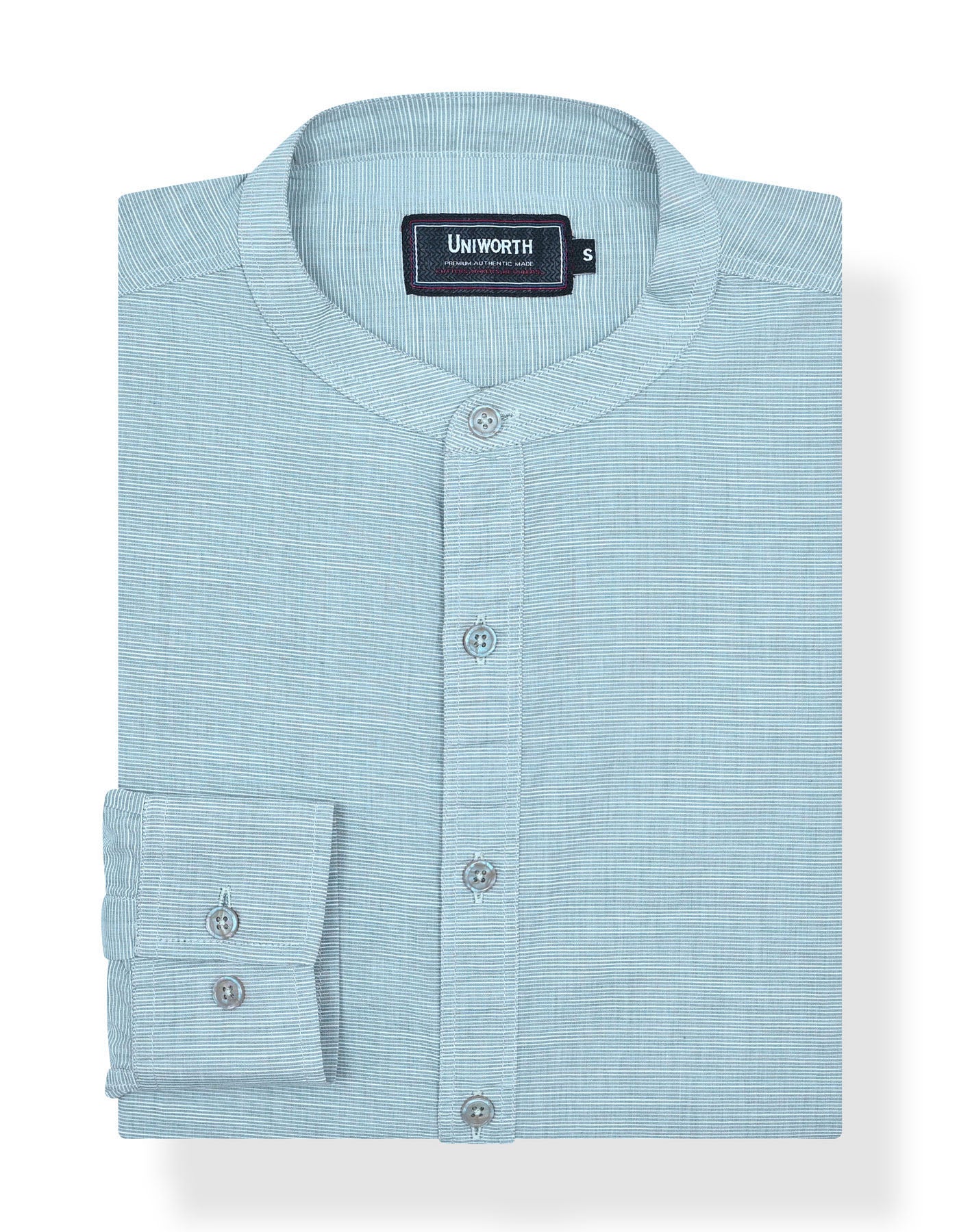 L Green Plain Slub Casual Shirt CS2405R-S