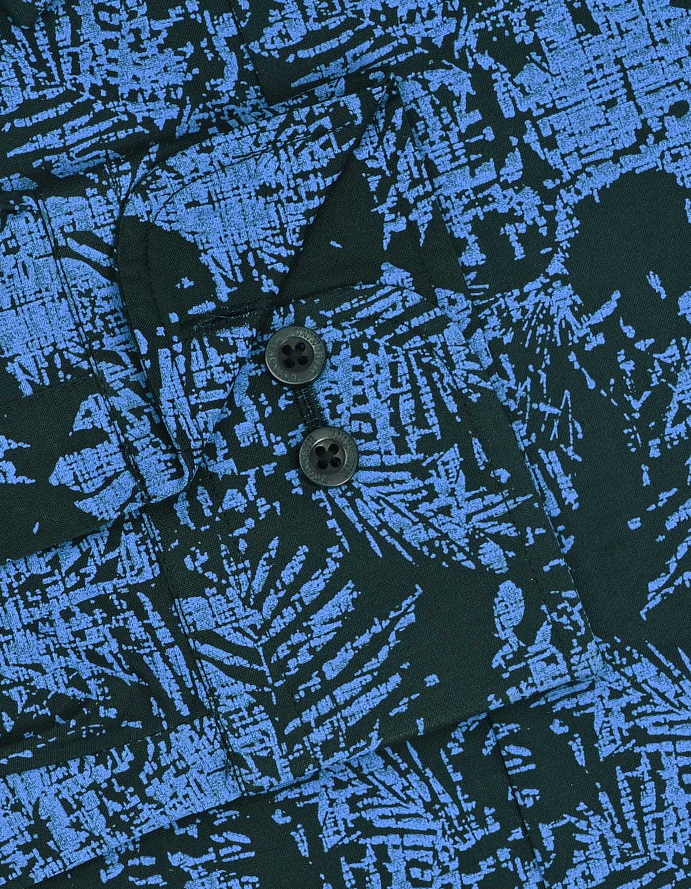 Printed M Blue Classic Fit Shirt FS829RF-15.5