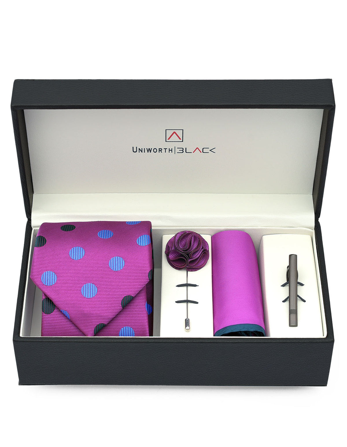 Purple/Blue Dotted Men Accessories Box