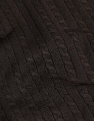 Moss Cable Knit Crew Neck Sweater