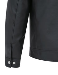 Black Plain Biker Jacket