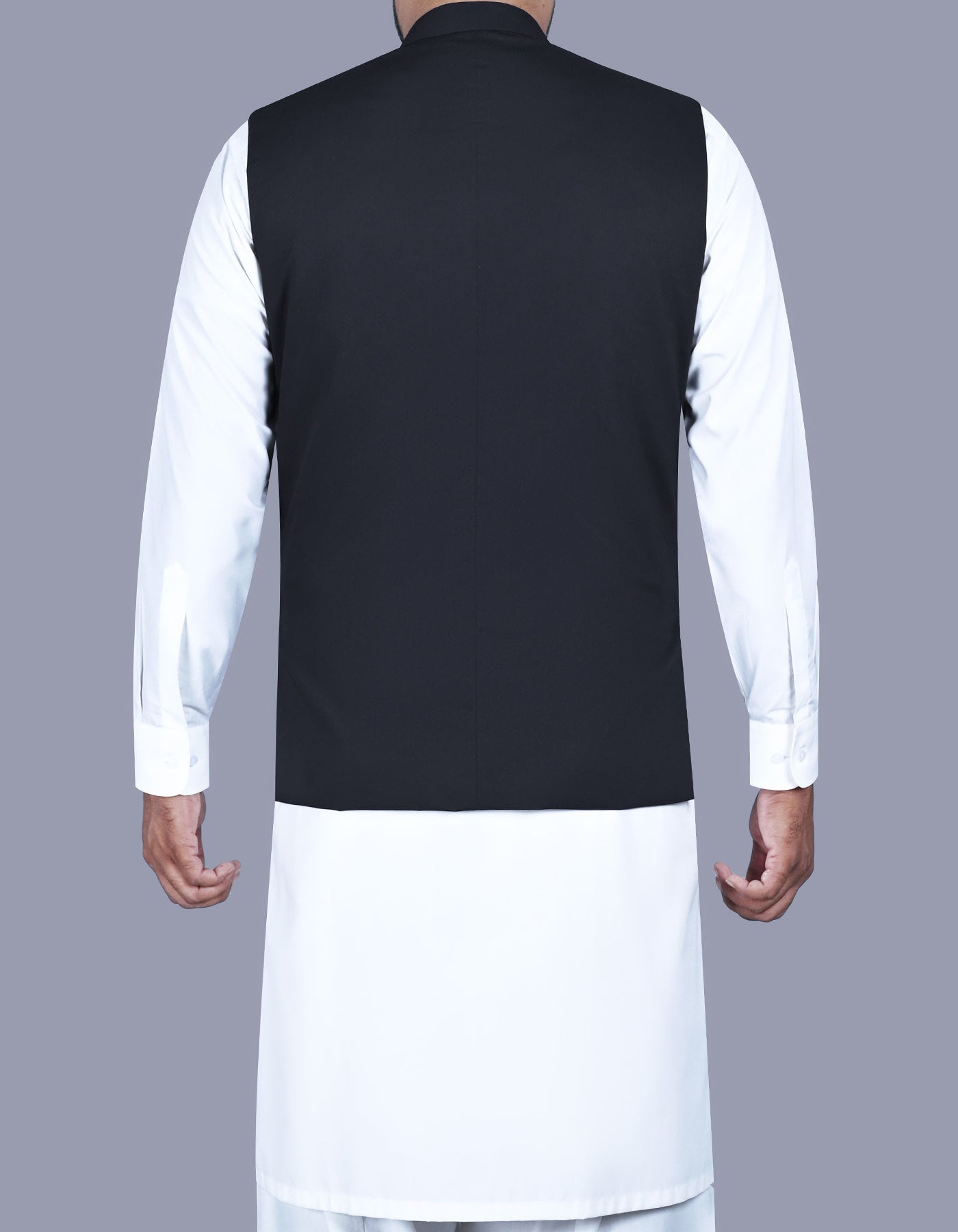 Black Plain Waist Coat WC2520-1S-40