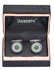 Green Circle Cufflink