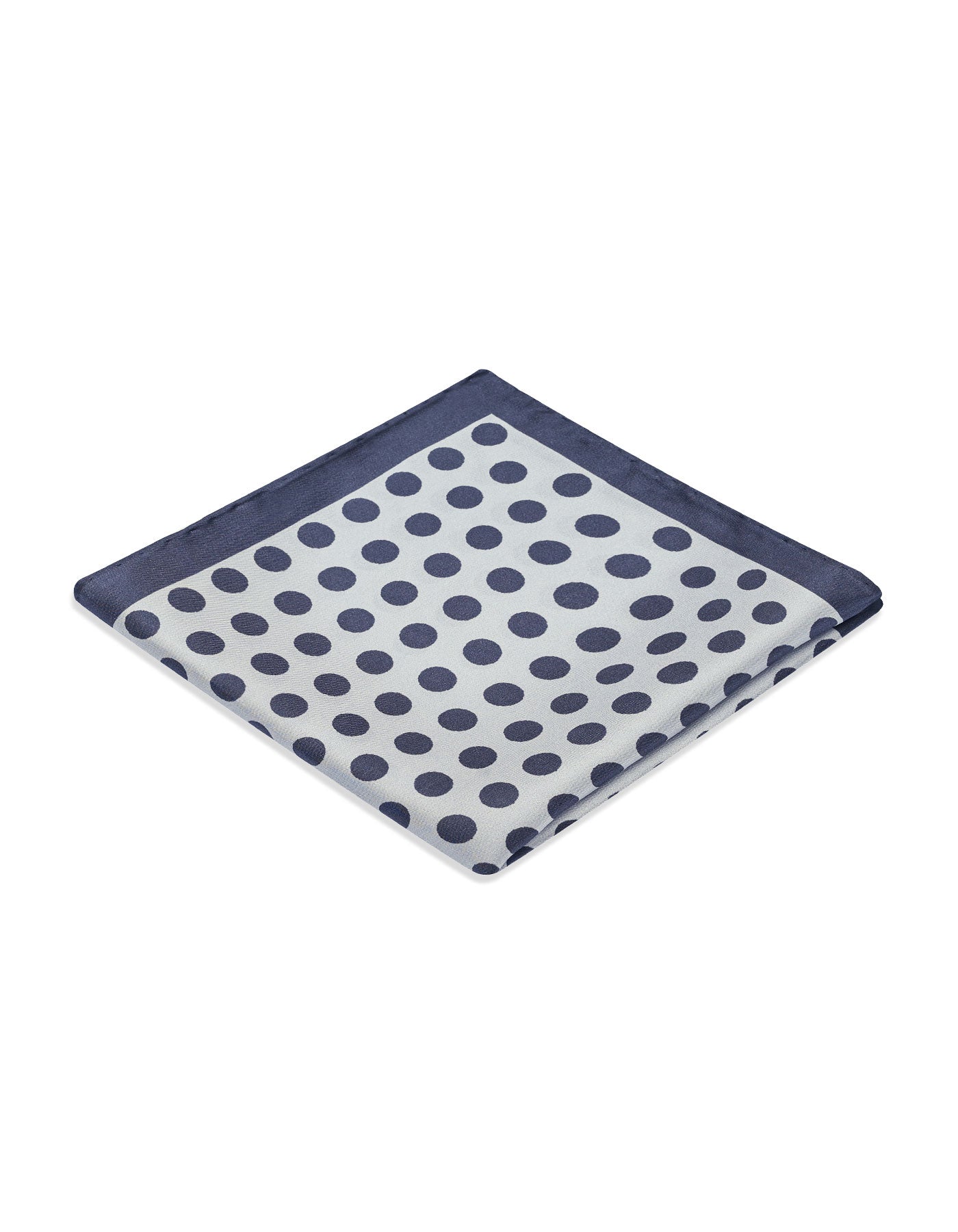 Silver Dotted Pocket Square