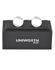 White Circle Cufflink