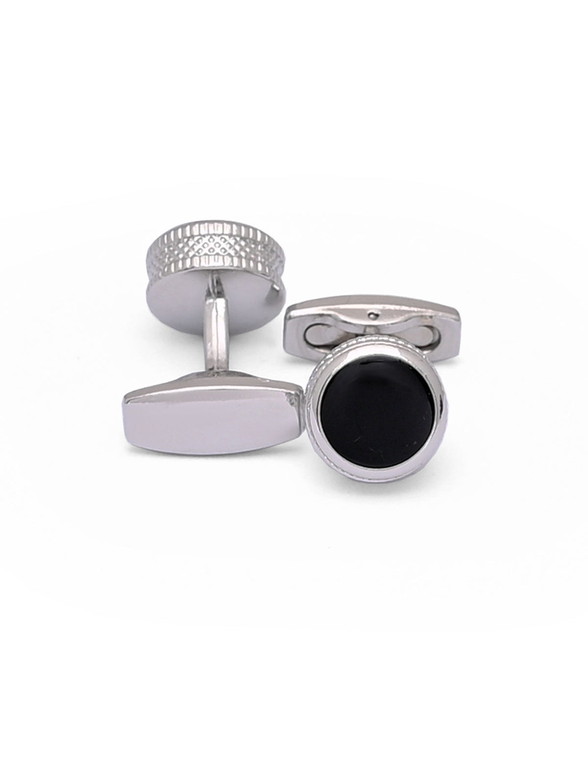 Black Circle Cufflink