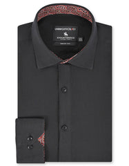 Plain Black Tailored Smart Fit Shirt FS2427-2SF-14.5