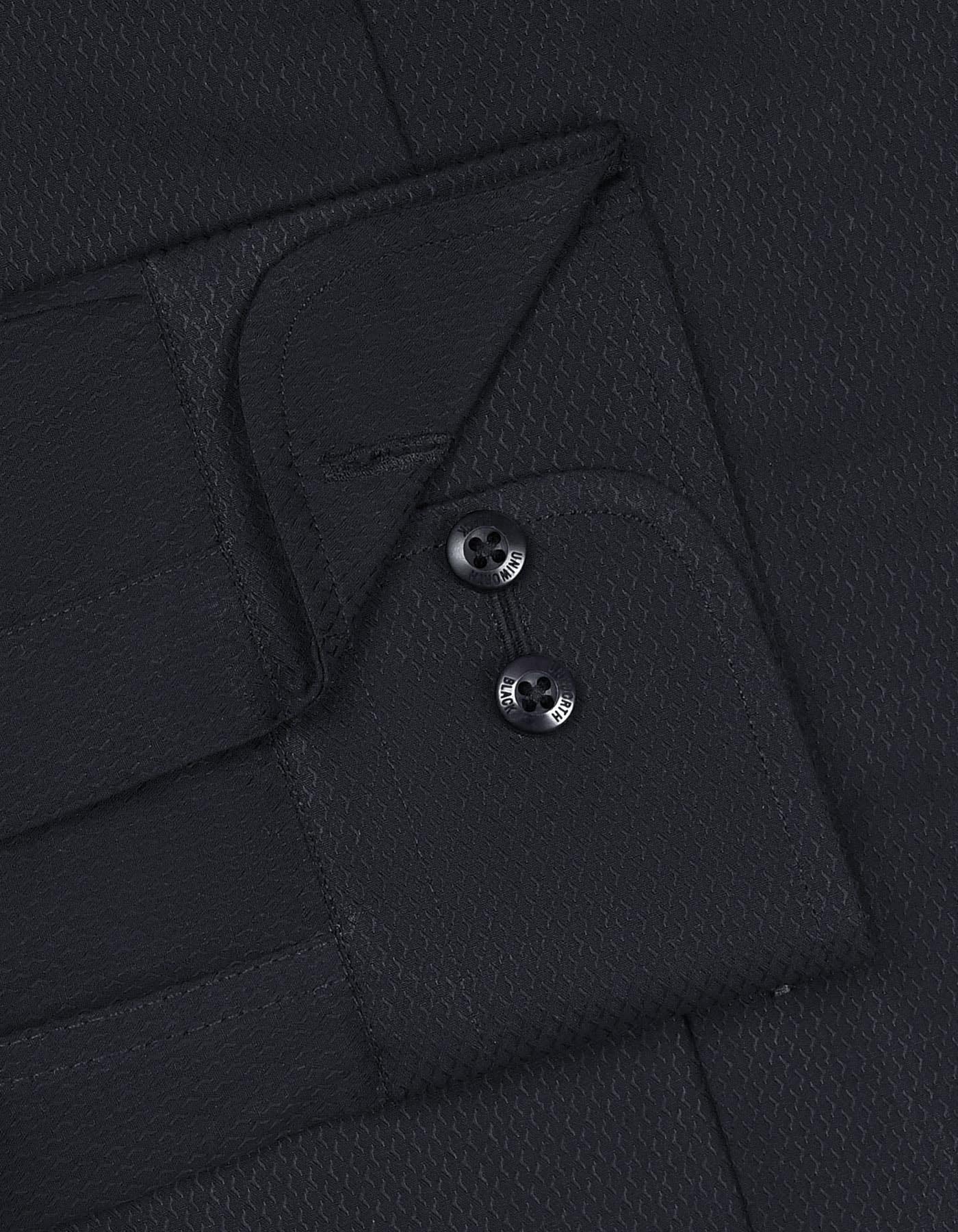 Self Black Smart Fit Shirt FS20436SF-15.5