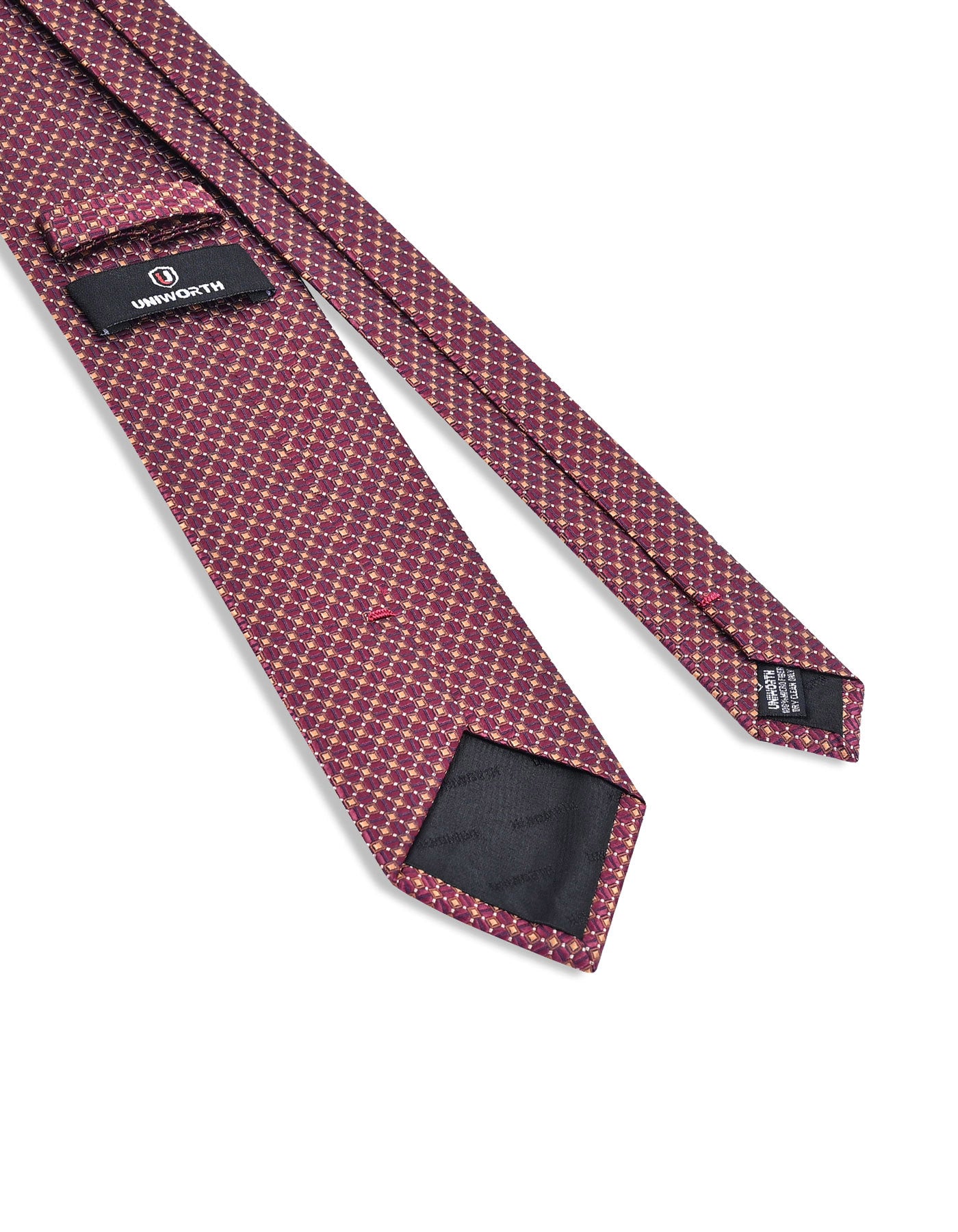 Maroon Geometric Tie