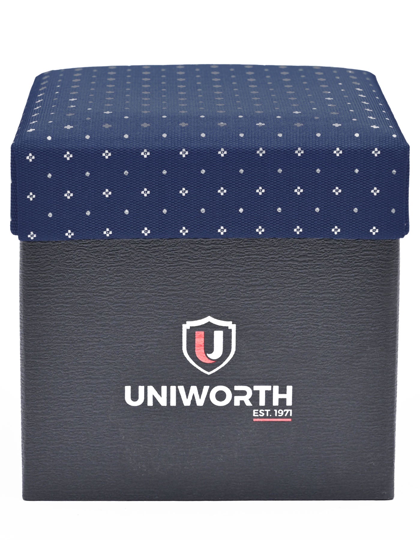 Navy Geometric Cufflink Tie Set