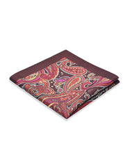 Rust Paisley Pocket Square