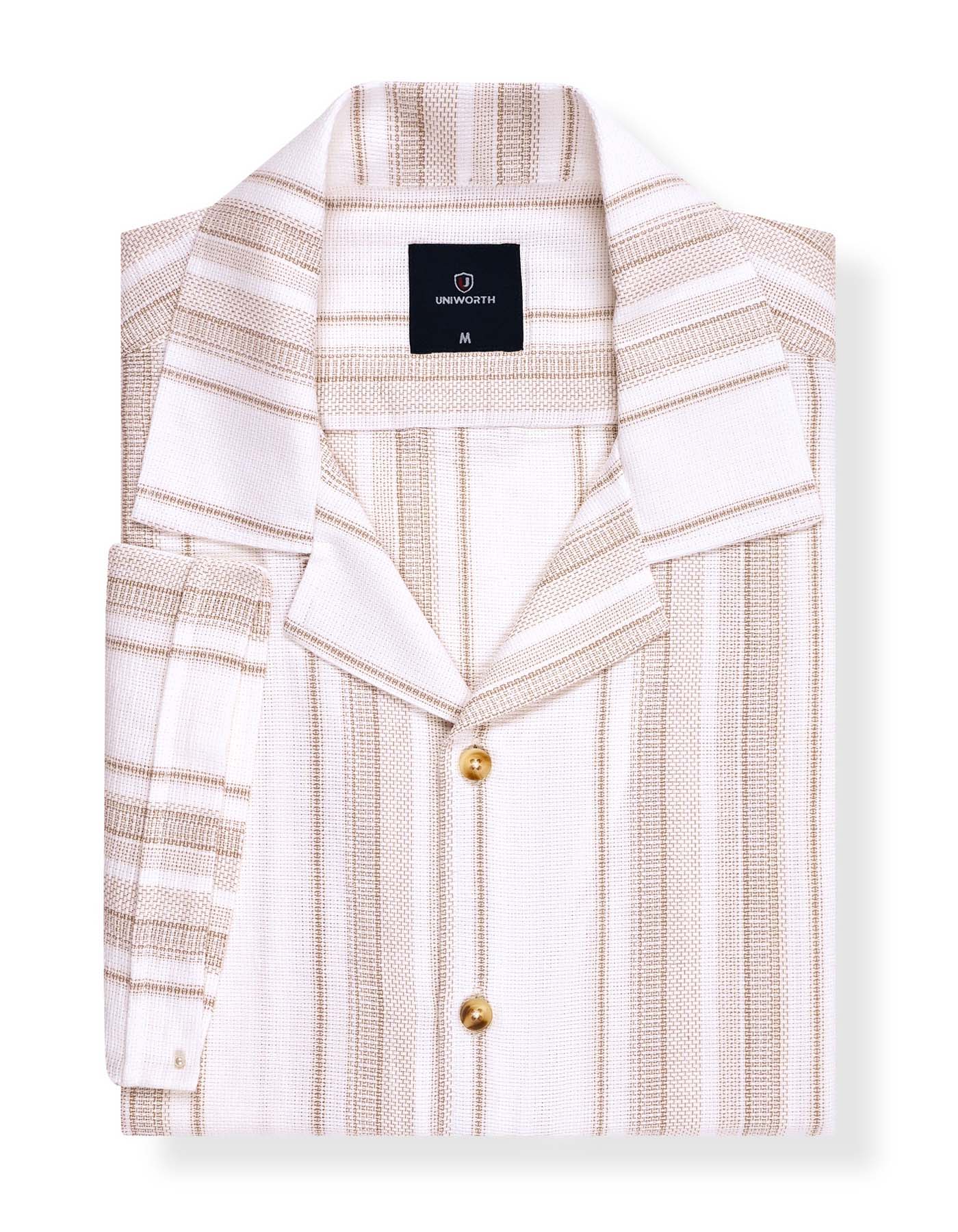 Casual Shirt Woven L Brown L CSW2502 Uniworth CSW2502-L