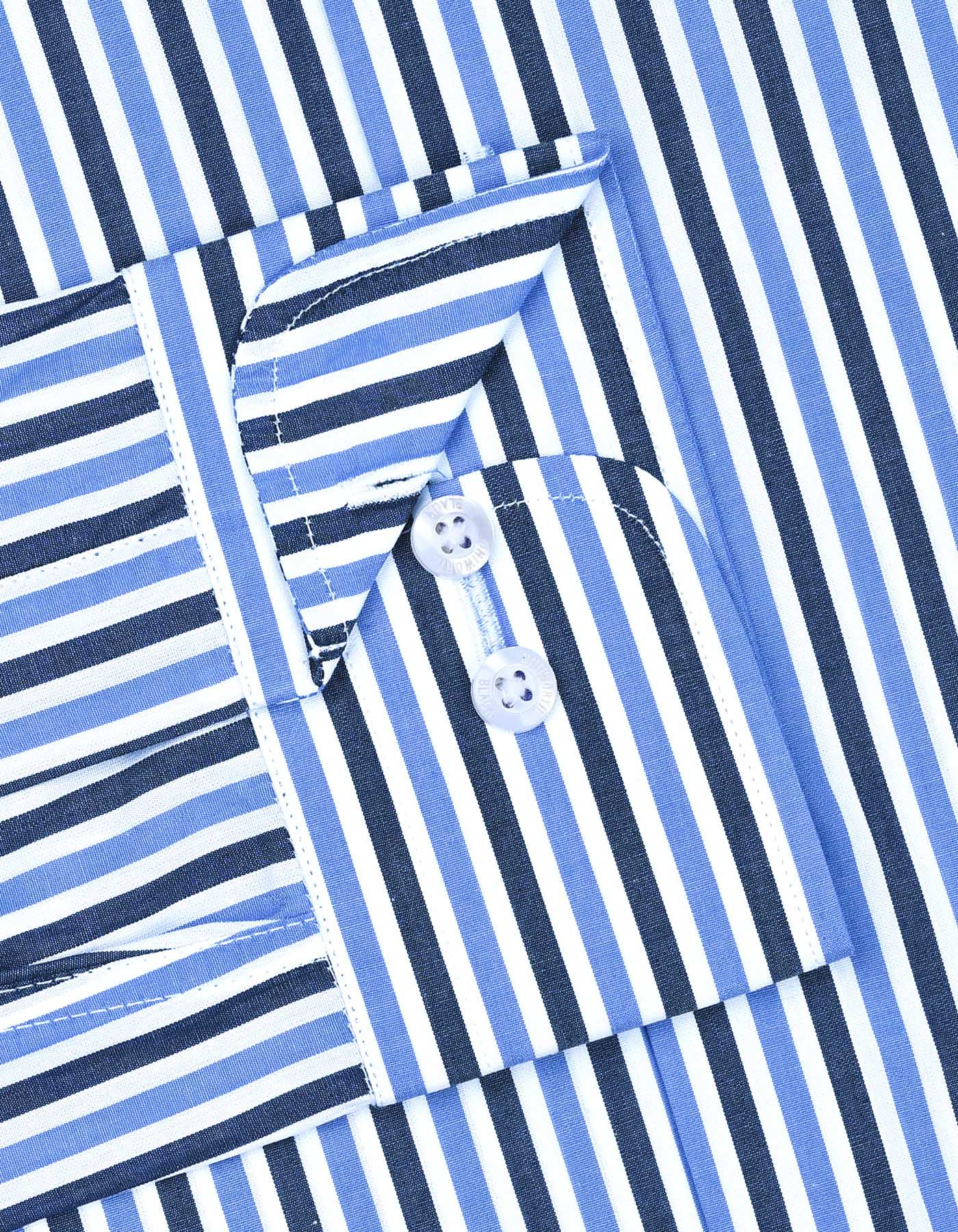 Stripe Blue Tailored Smart Fit Shirt FS2876SF-15.5