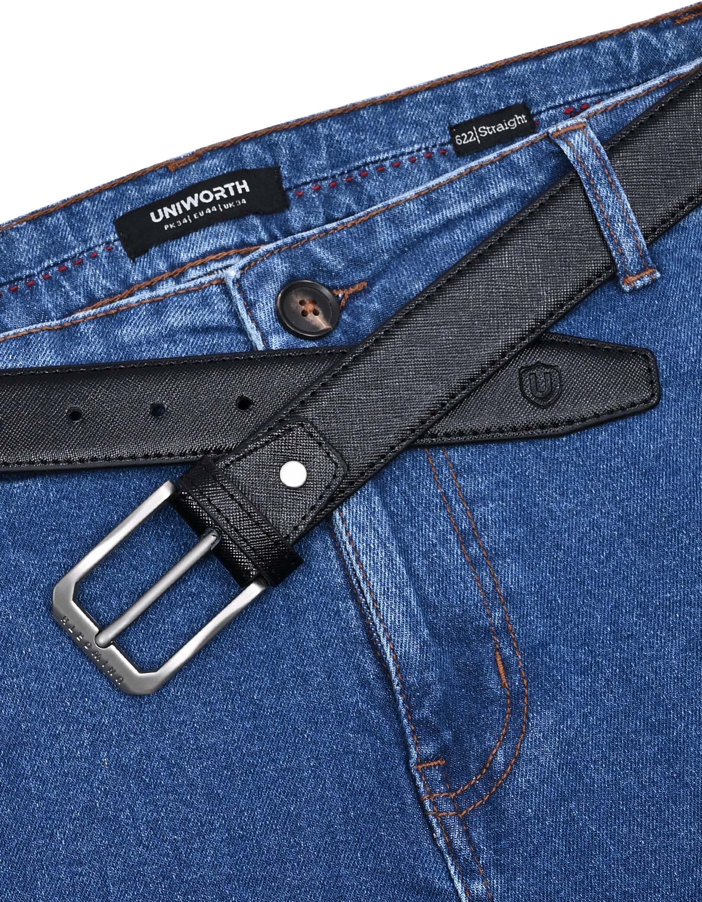 Formal Belt Pin Buckle Black BTF2507 Uniworth Single Side BTF2507-36